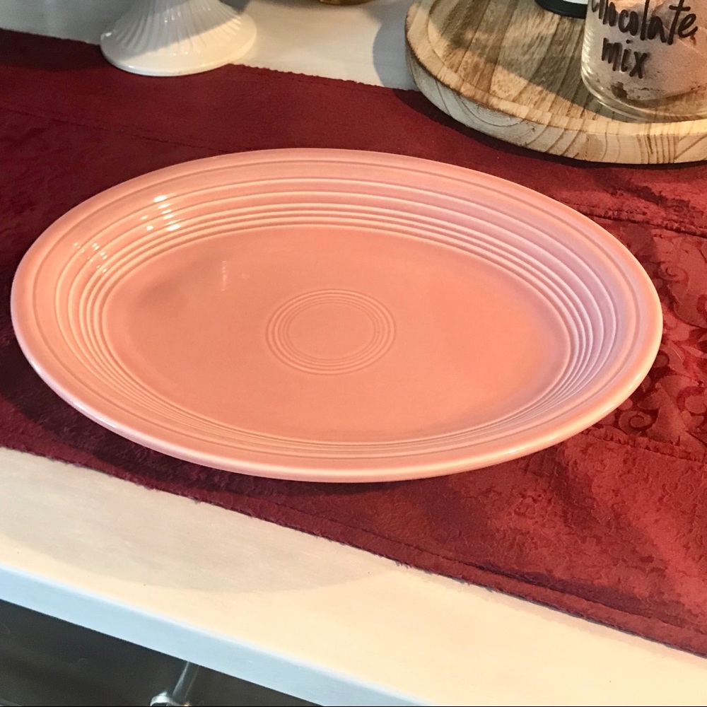 Vintage Rose Fiestaware Oval Platter